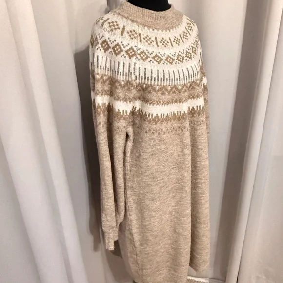 Maurices Plus Size Fair Isle Combo Sweater Dress - Picture 2 of 3